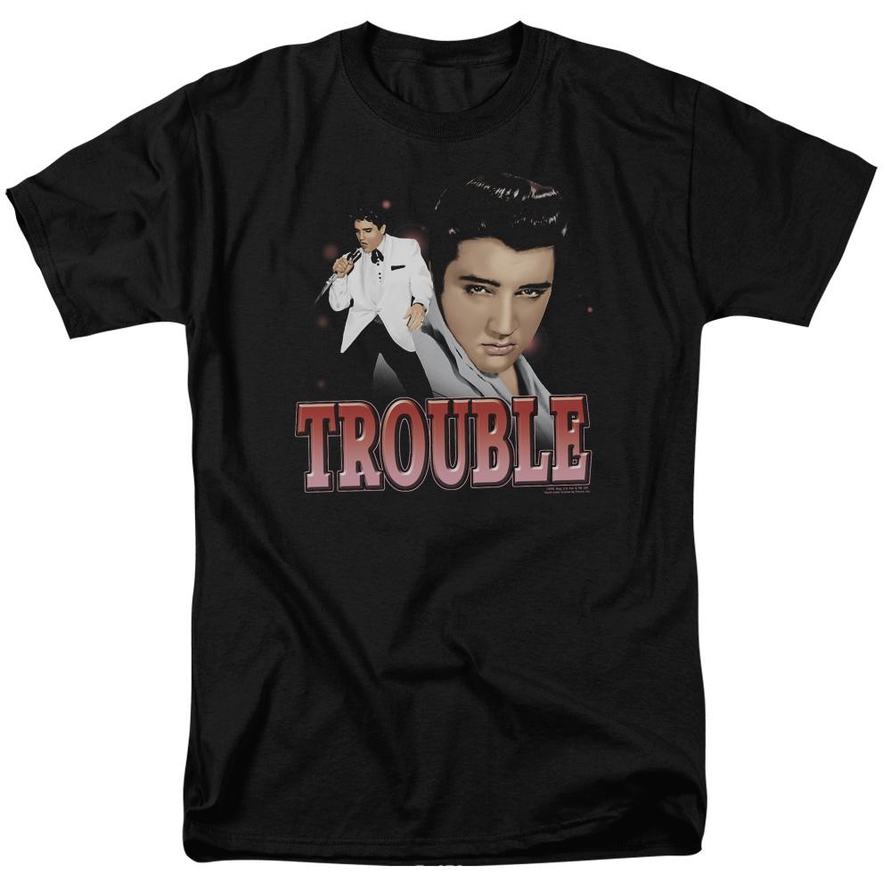 Elvis Presley Trouble Mens T Shirt Black