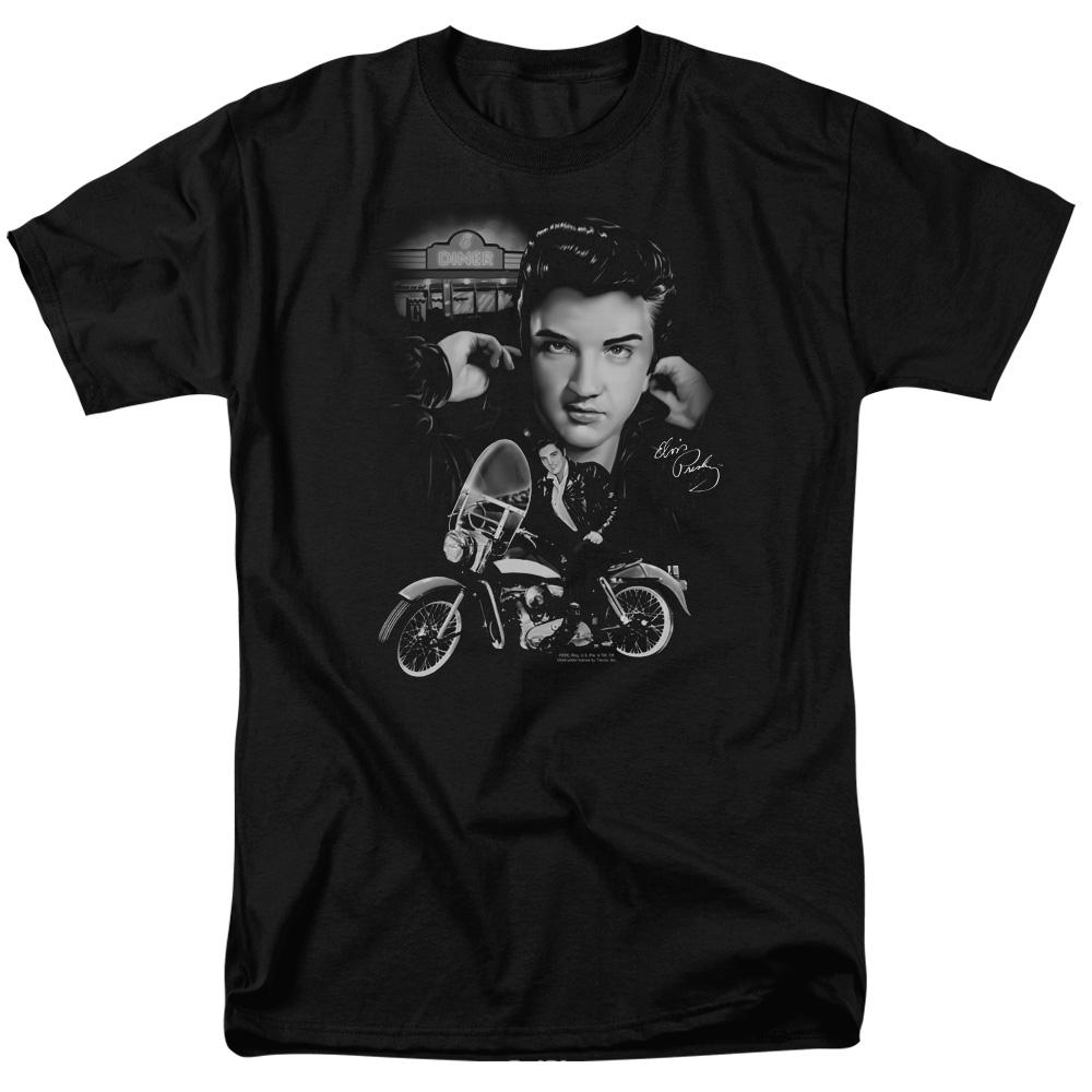Elvis Presley the King Rides Again Mens T Shirt Black