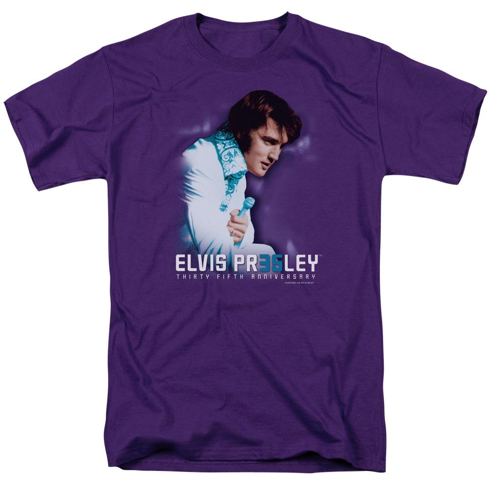 Elvis Presley 35th Anniversary 2 Mens T Shirt Purple