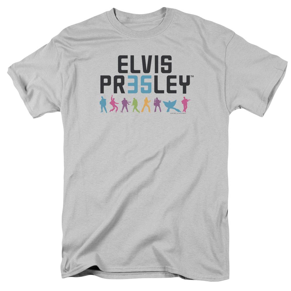 Elvis Presley 35 Mens T Shirt Silver