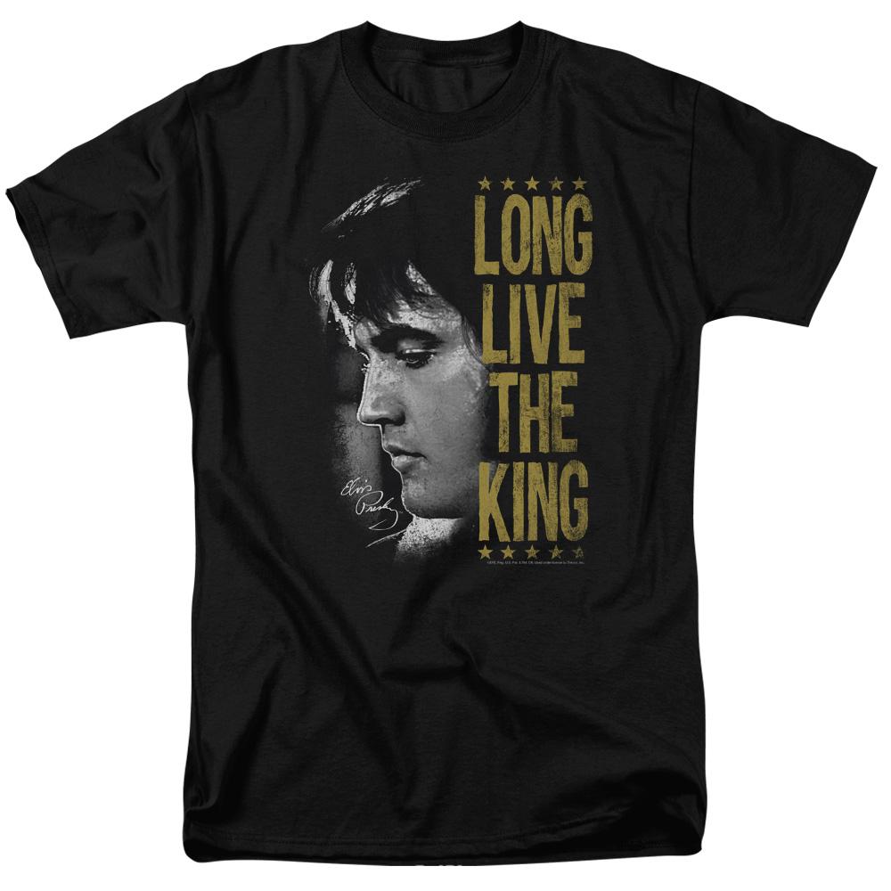 Elvis Presley Long Live the King Mens T Shirt Black