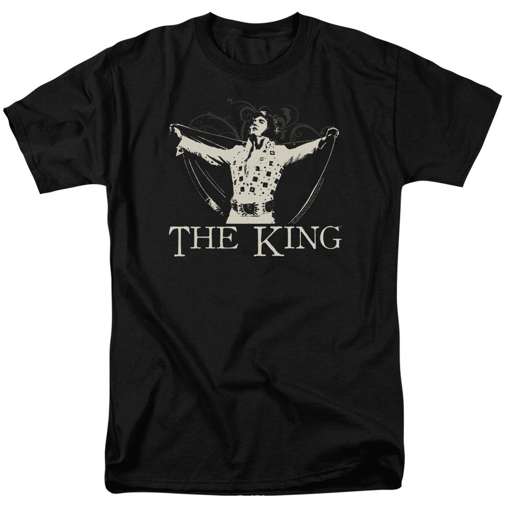 Elvis Presley Ornate King Mens T Shirt Black