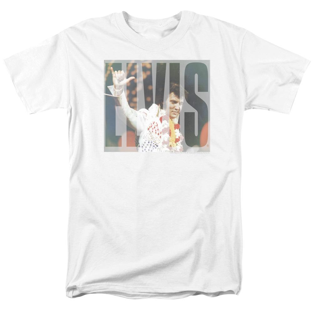 Elvis Presley Aloha Knockout Mens T Shirt White