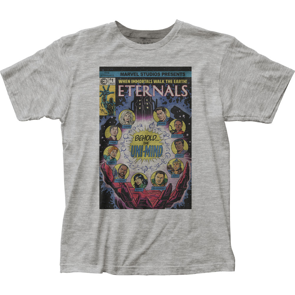 The Eternals Retro Comic Uni-Mind Mens T Shirt Sport Grey