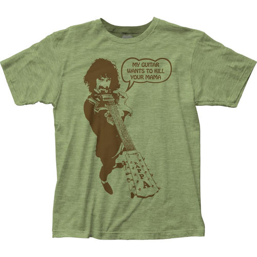 Frank Zappa Kill Your Mama Mens T Shirt Heather Green