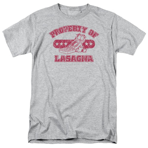 Garfield Property of Lasagna Mens T Shirt Athletic Heather