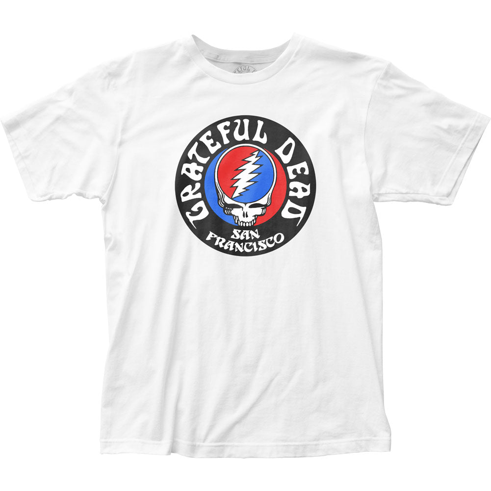 Grateful Dead Opaque Skull Mens T Shirt White