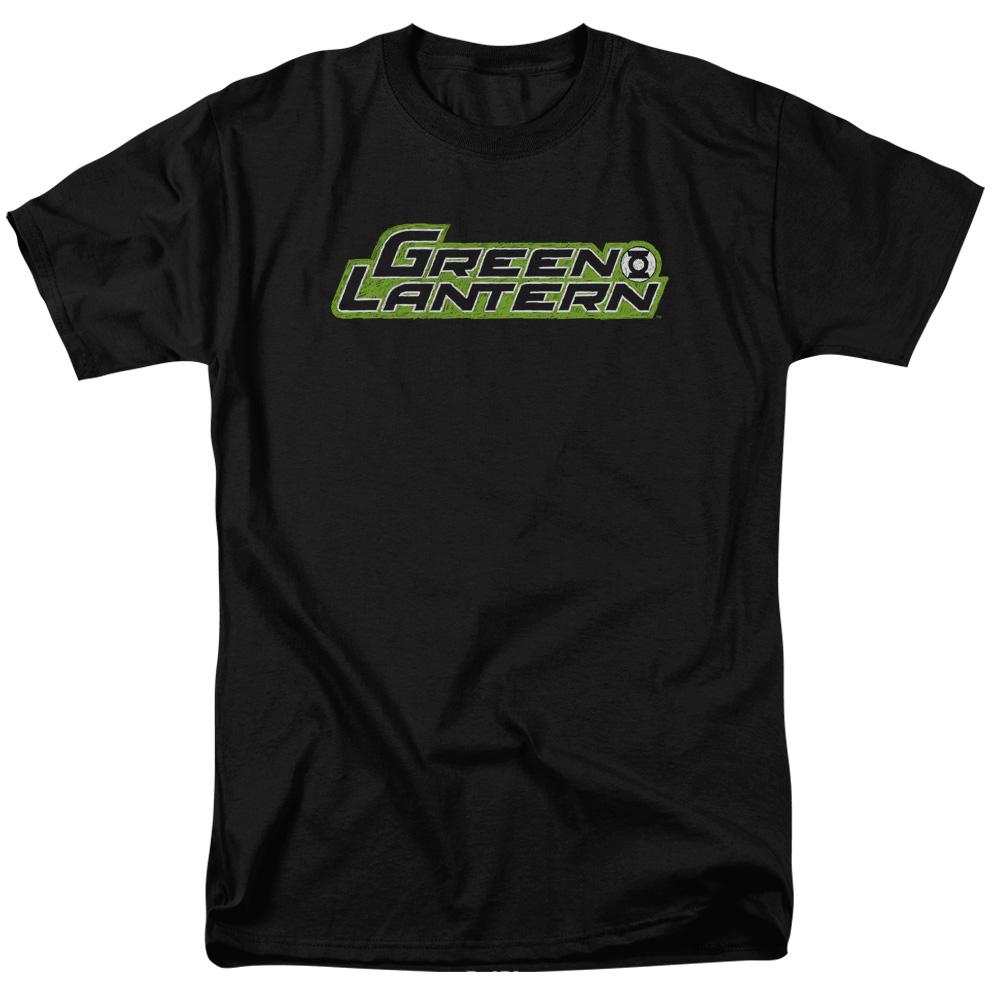 Green Lantern Scribble Title Mens T Shirt Black