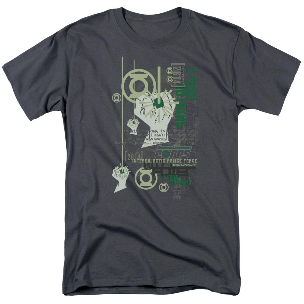 Green Lantern Core Strength Mens T Shirt Charcoal