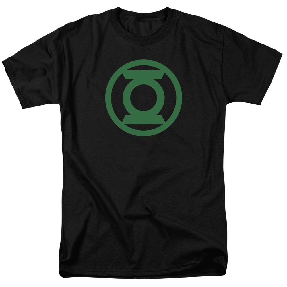 Green Lantern Green Emblem Mens T Shirt Black