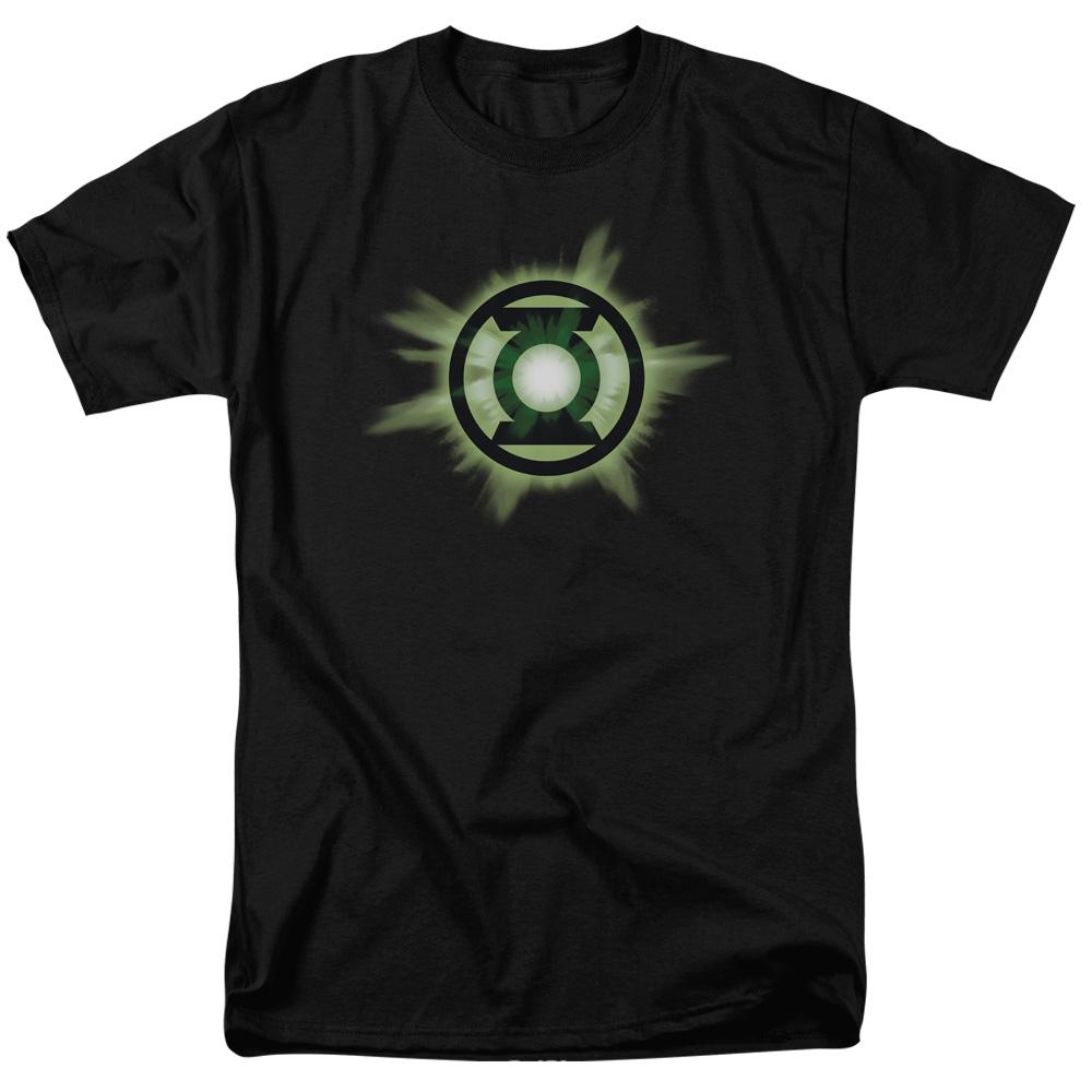 Green Lantern Green Glow Mens T Shirt Black
