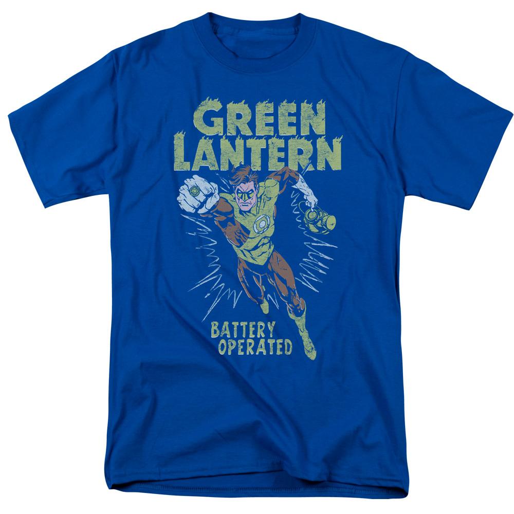 Green Lantern Fully Charged Mens T Shirt Royal Blue