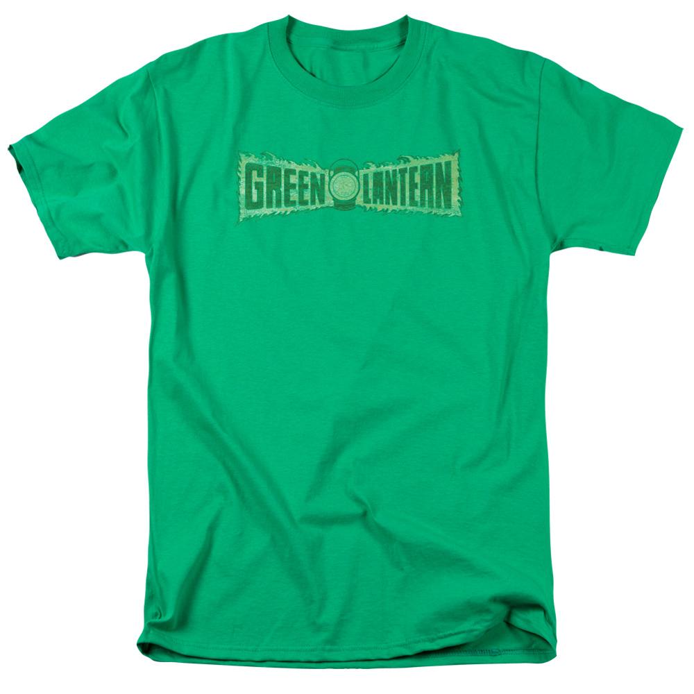 Green Lantern Flame Logo Mens T Shirt Kelly Green