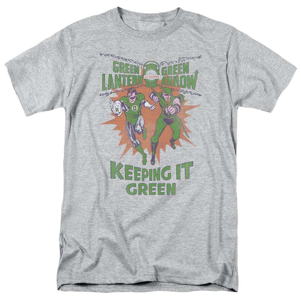 Green Lantern Keeping It Green Mens T Shirt Athletic Heather
