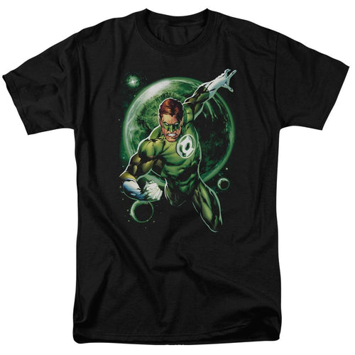 Green Lantern Galaxy Glow Mens T Shirt Black