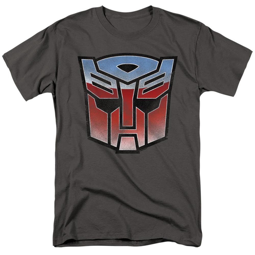 Transformers Vintage Autobot Logo Mens T Shirt Charcoal