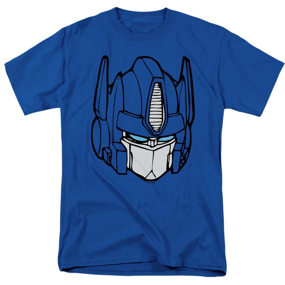 Transformers Optimus Head Mens T Shirt Royal Blue