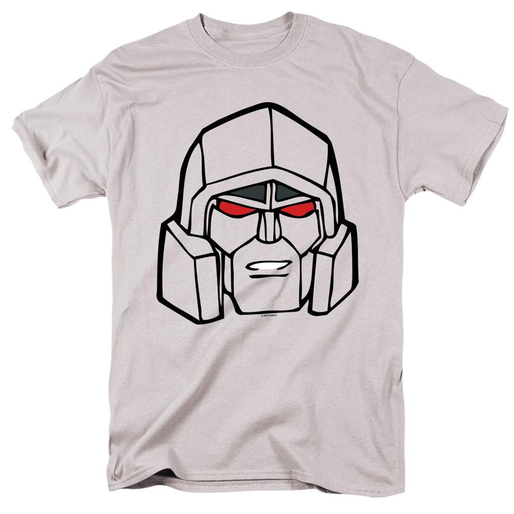 Transformers Megatron Head Mens T Shirt Silver