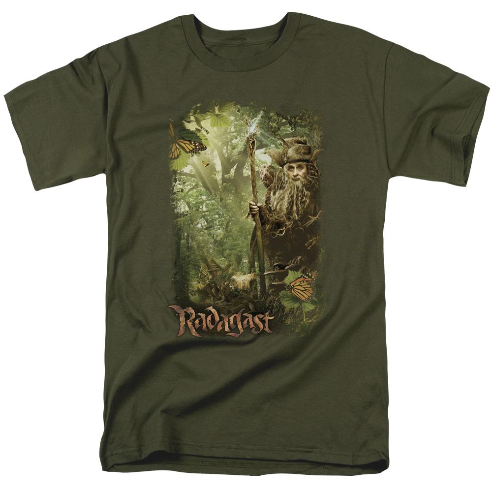 The Hobbit in the Woods Mens T Shirt Military Green
