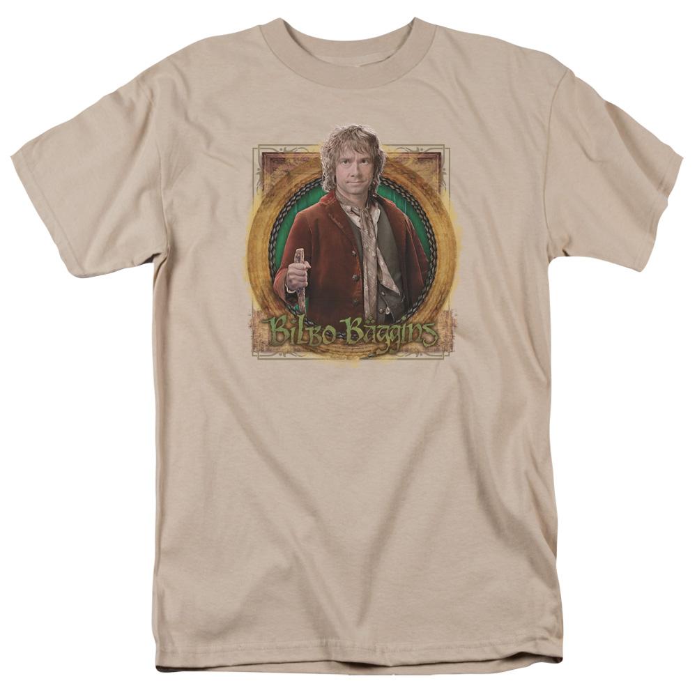 The Hobbit Mr. Baggins Mens T Shirt Sand