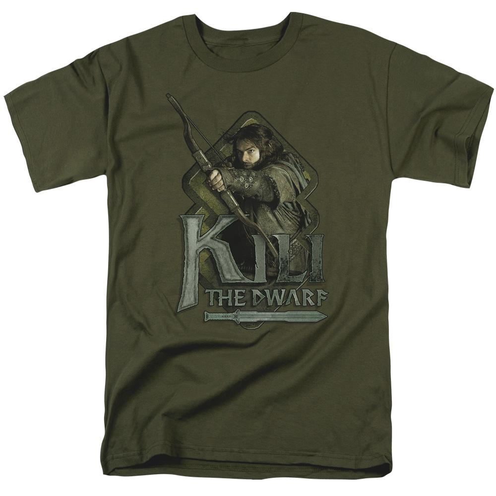 The Hobbit Kili Mens T Shirt Military Green