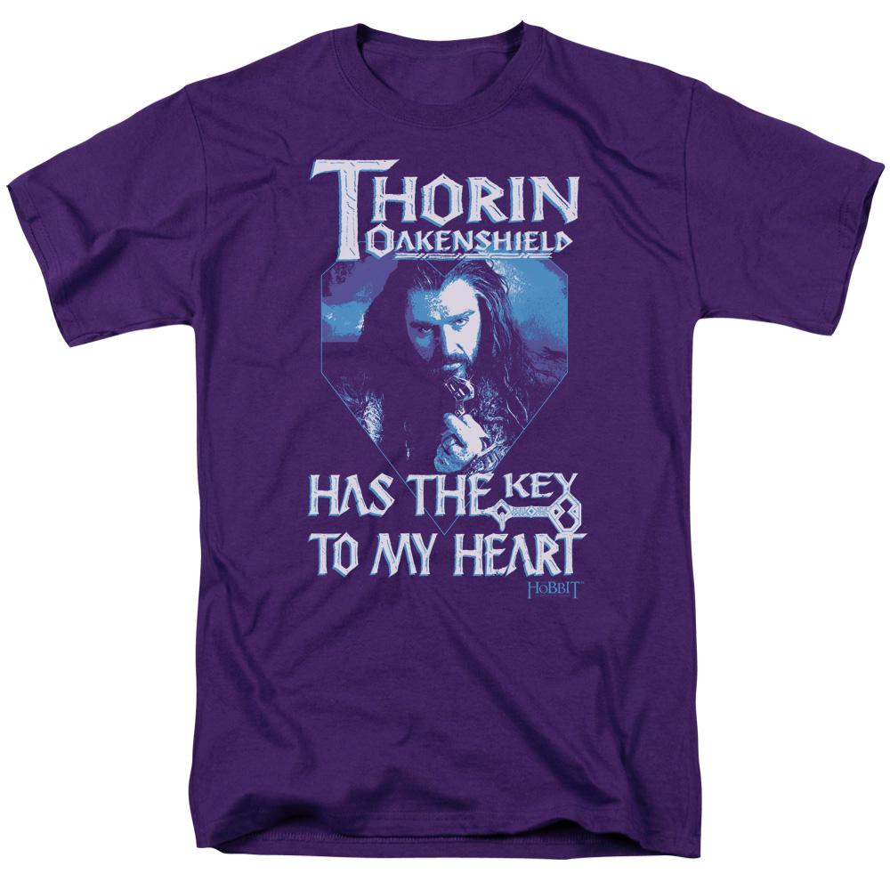 The Hobbit Thorins Key Mens T Shirt Purple