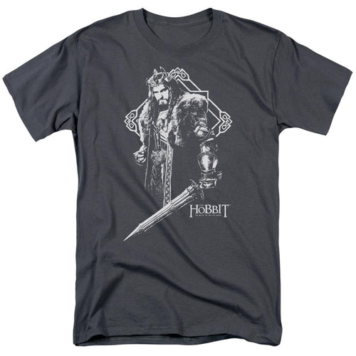 The Hobbit King Thorin Mens T Shirt Charcoal