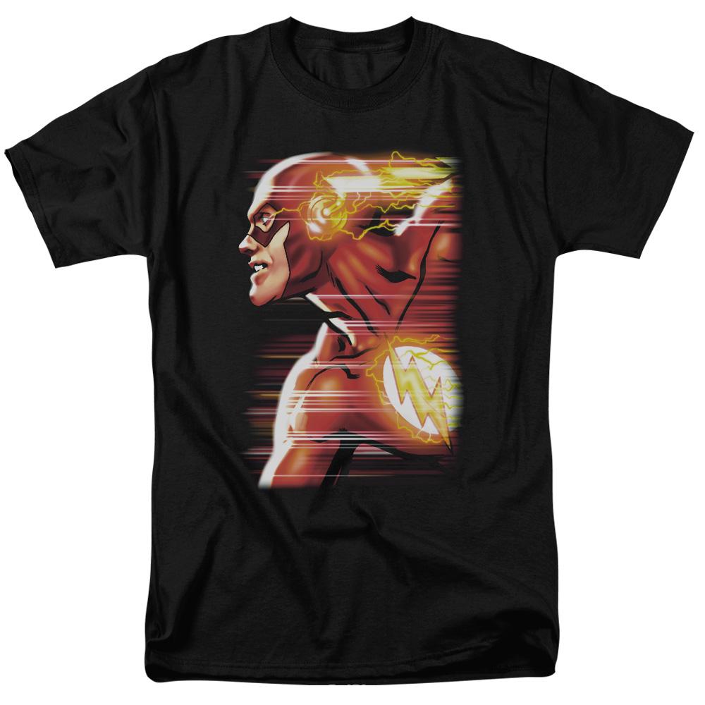 Justice League Speed Head Mens T Shirt Black