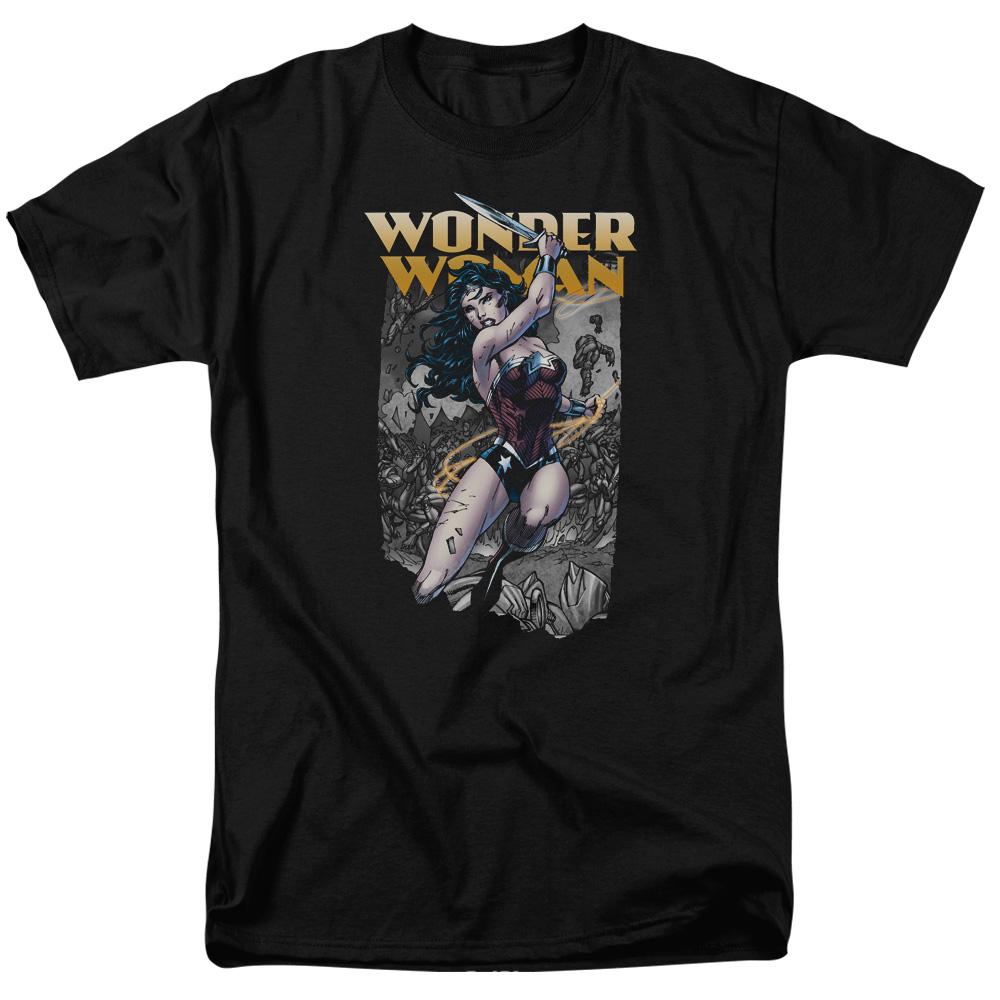 Justice League Wonder Slice Mens T Shirt Black