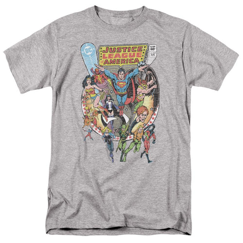 Justice League Team Up Mens T Shirt Athletic Heather