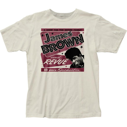 James Brown 18 Piece Orchestra Mens T Shirt Natural