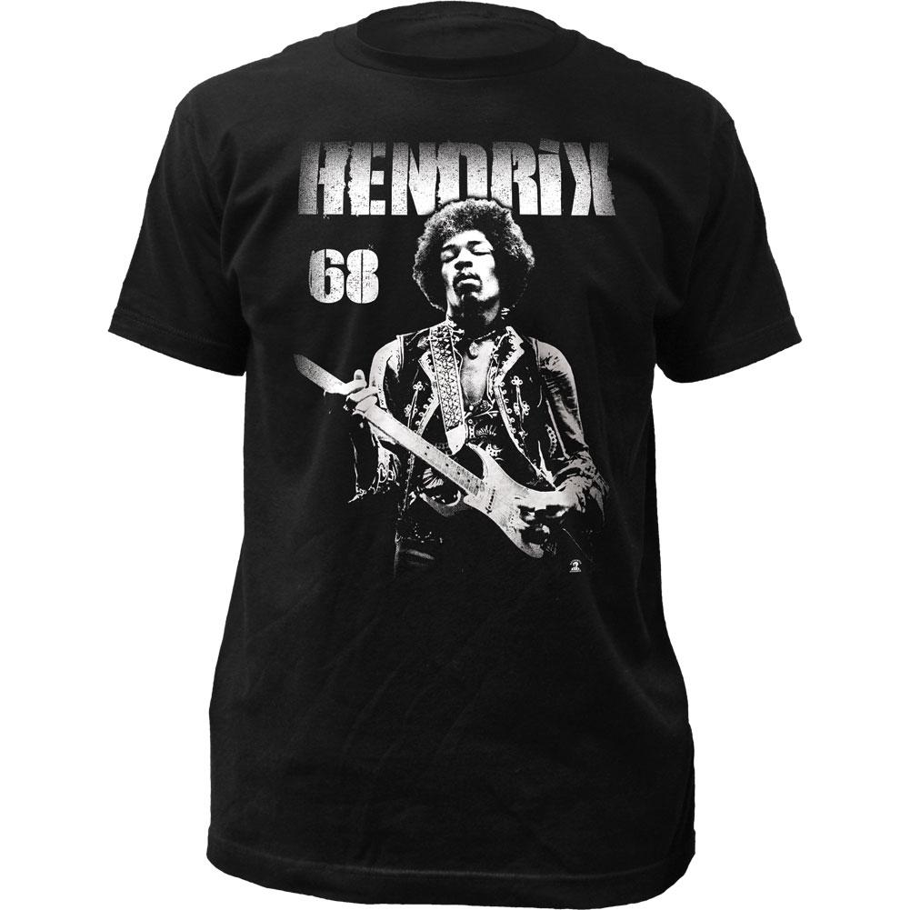Jimi Hendrix Hendrix 68 Mens T Shirt Black