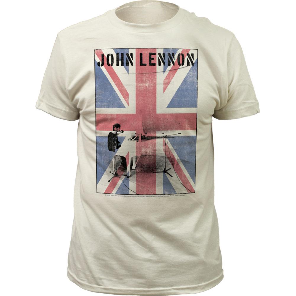 John Lennon White Piano Mens T Shirt Natural