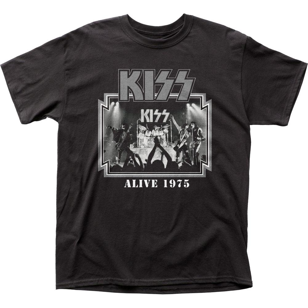 KISS Alive 1975 Mens T Shirt Black