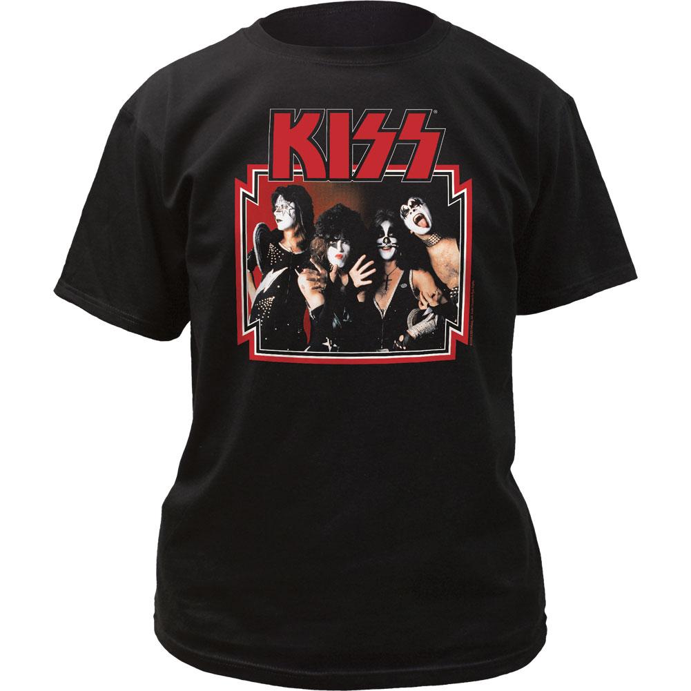 KISS Photo 1975 Mens T Shirt Black