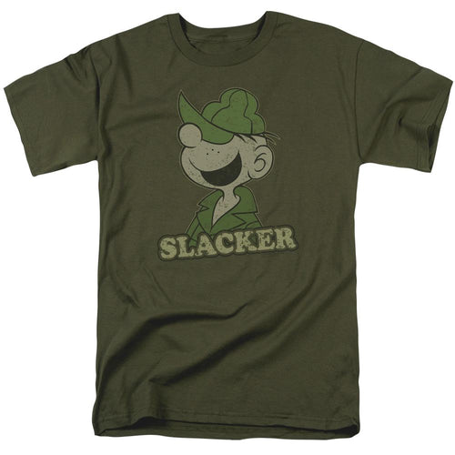 Beetle Bailey Slacker Mens T Shirt Military Green