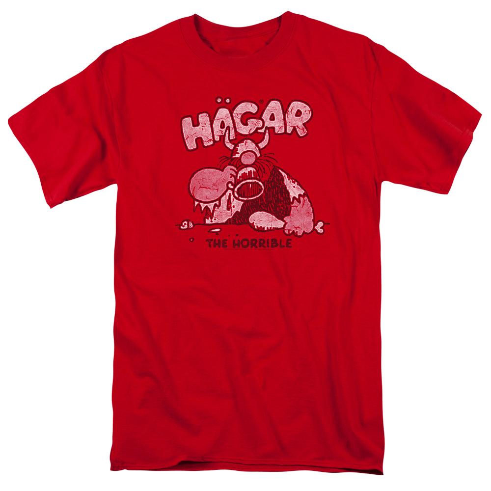 Hagar the Horrible Hagar Gulp Mens T Shirt Red
