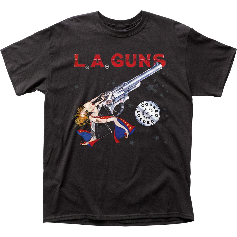 L.A. Guns Cocked and Loaded Mens T Shirt Black