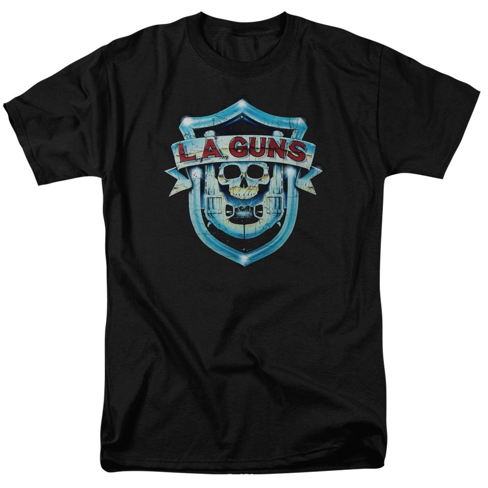 L.A. Guns Shield Mens T Shirt Black