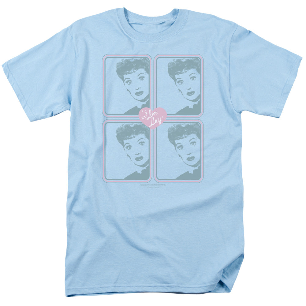 I Love Lucy Lucy Squared Mens T Shirt Light Blue