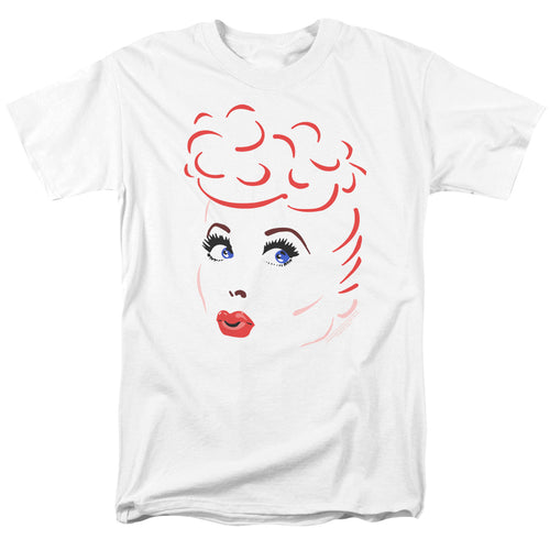 I Love Lucy Lines Face Mens T Shirt White