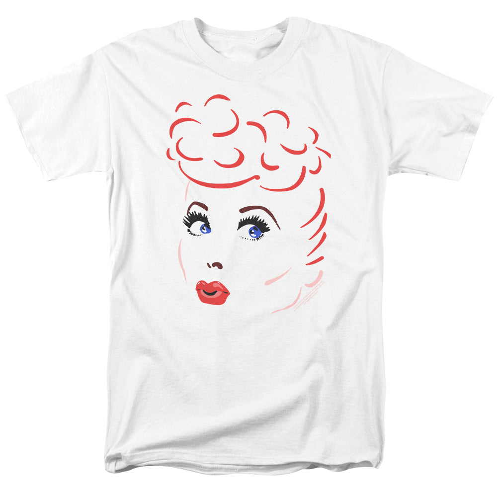 I Love Lucy Lines Face Mens T Shirt White