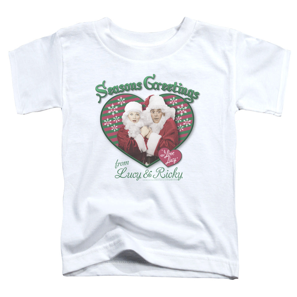 I Love Lucy Seasons Greetings Toddler Kids Youth T Shirt White