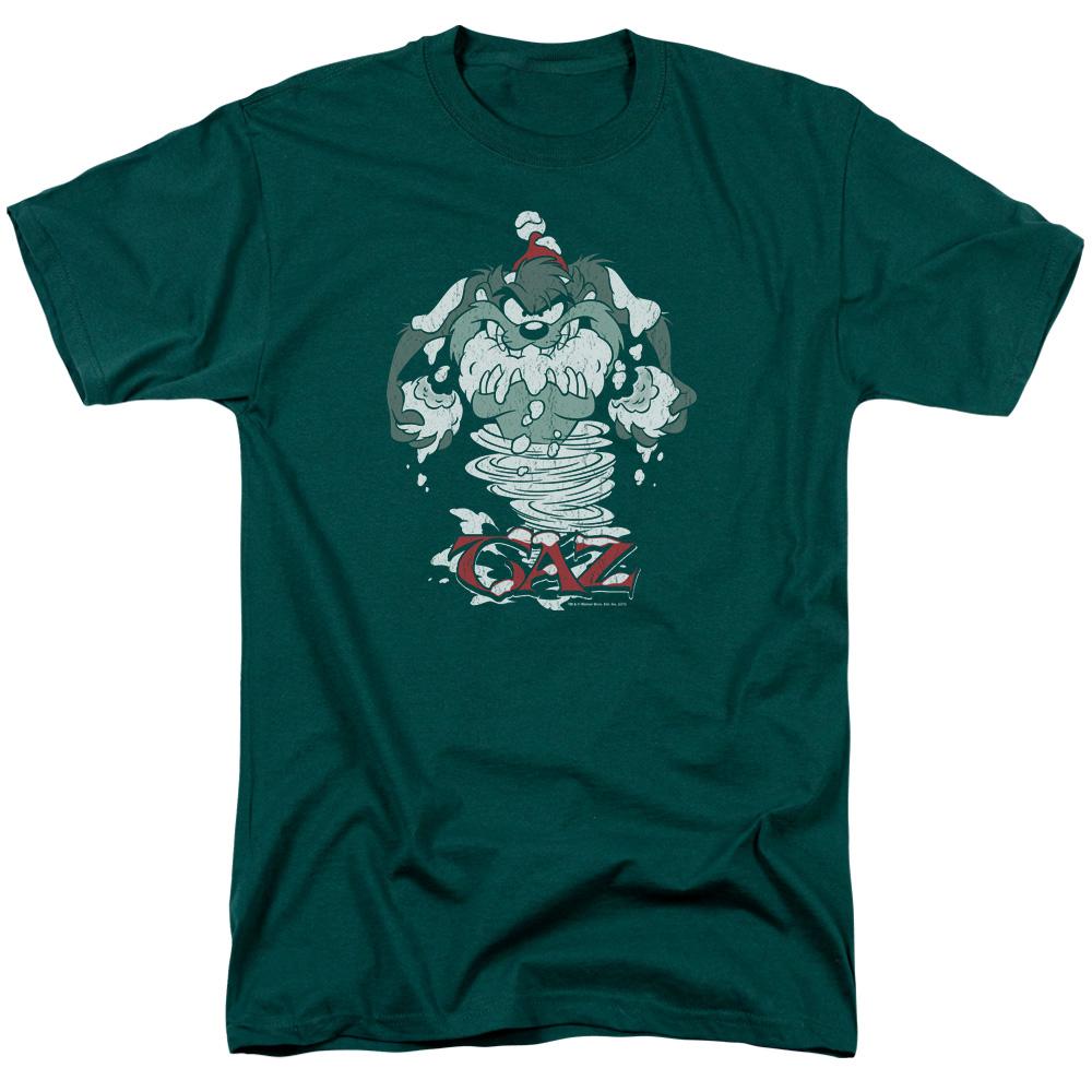 Looney Tunes Abominable Tazman Mens T Shirt Hunter Green