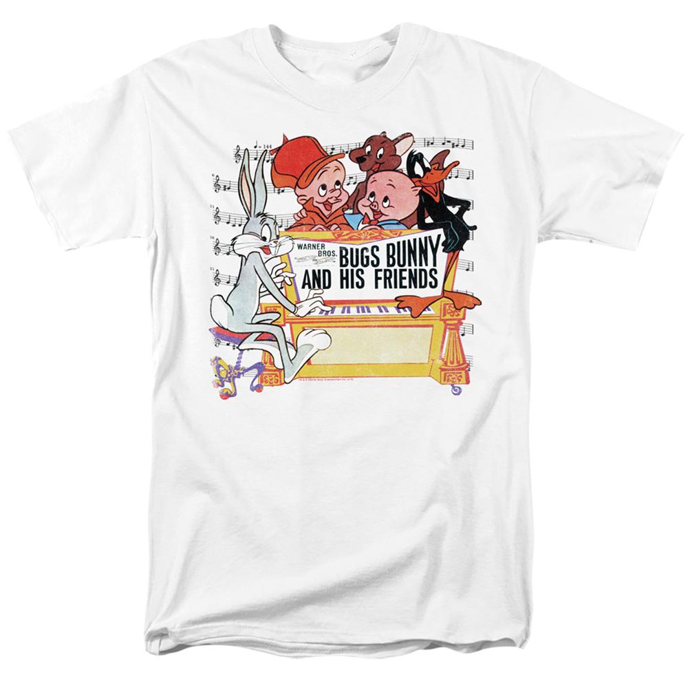 Looney Tunes Bugs and Friends Mens T Shirt White