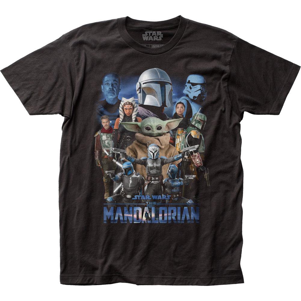Star Wars The Mandalorian Mando Collage Mens T Shirt Black