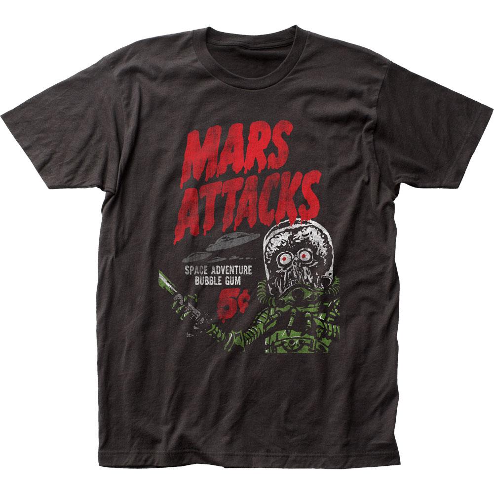 Mars Attacks Space Adventure Mens T Shirt Black