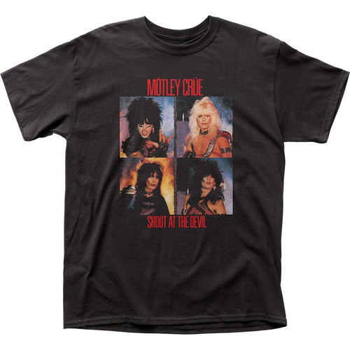 Motley Crue Panels Mens T Shirt Black