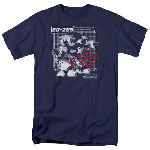 Robocop Ed 209 Mens T Shirt Navy Blue