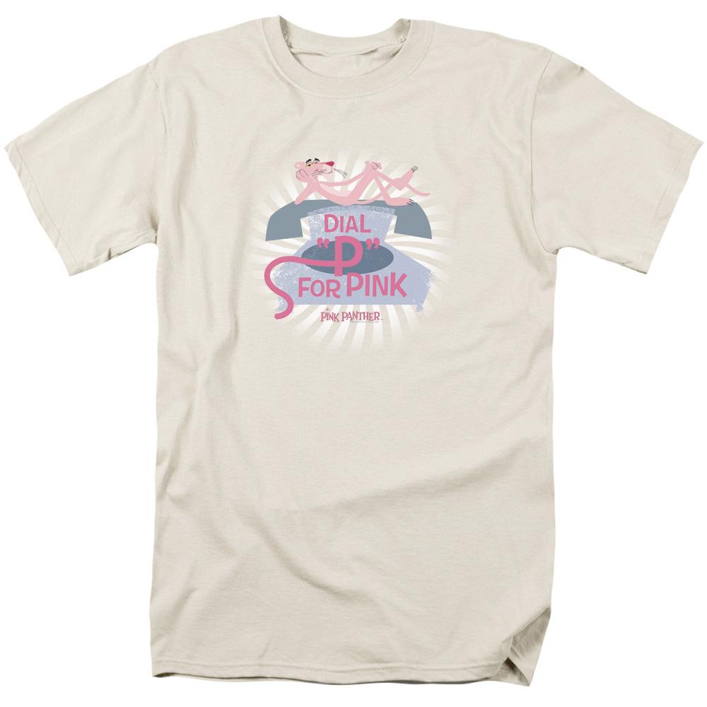 Pink Panther Dial P For Pink Mens T Shirt Cream
